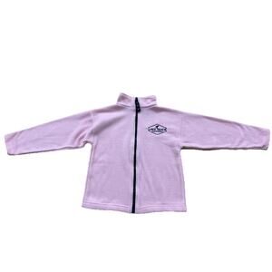 Made in USA Pink Youth Fleece Full Zip Jacket - Lake Tahoe Embroidery